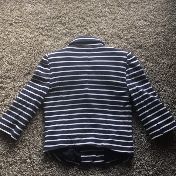 Navy/Cream striped Express blazer - Picture 4 of 4